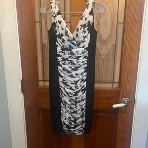 Sexy black and white dress